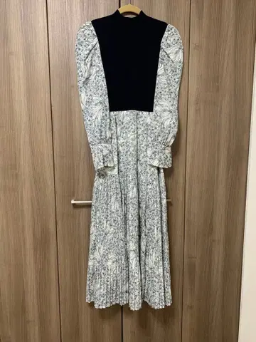 snidel 니트 베스트 레이어드 원피스