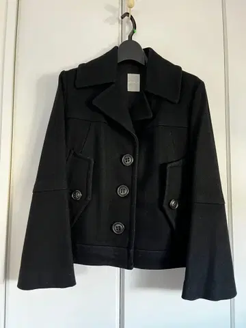 새상품급 울 코트 블랙