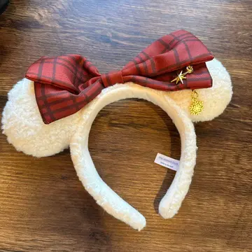 크리스마스 디즈니 2025 릴린린 머리띠 빨간색