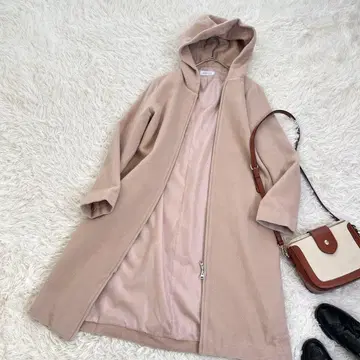 바니스뉴욕 울 후드 부착 롱 코트 더스티 핑크 L 상당