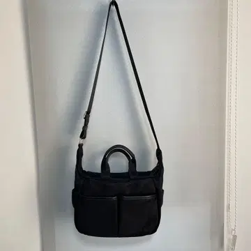 키타무라 블랙 숄더백 다기능 포켓 부착