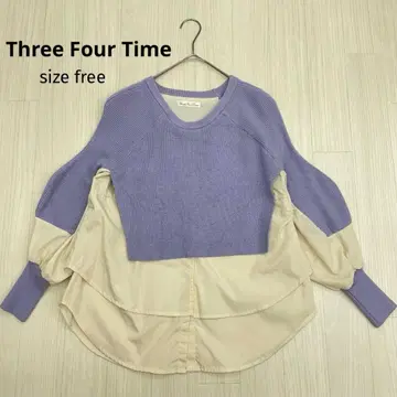 쓰리 포 타임 도킹 레이어드 니트 스웨터