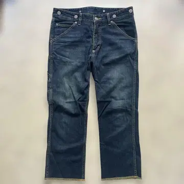 ALA 크롭 데님 페인터 팬츠