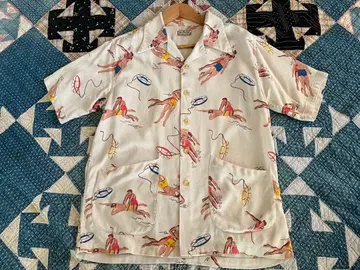 오리지널 40s 빈티지 McGREGOR 오픈 카라 LIFE GUARD