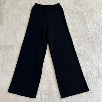 새상품급 EL FRANK 엘프랭크 니트 팬츠 블랙 허리밴딩 와이드 팬츠