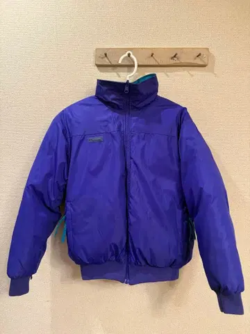 보라색 리버서블 다운 자켓