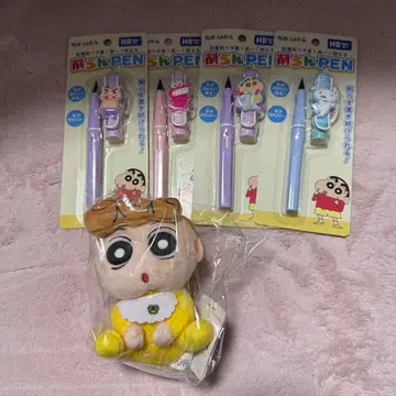 짱구는 못말려 해바라기 마스코트 봉제 인형 깎지 않는 PEN 4개 세트