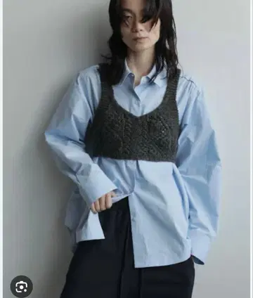 anuke cable knit bustier 안누크 뷔스티에