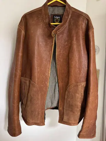 Schott cafe racer jacket sheep skin XL