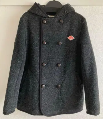 단톤 더블 버튼 후드 자켓