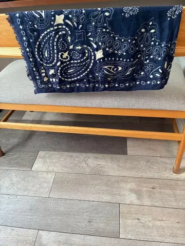 manipuri 네이비 페이즐리 무늬 스톨