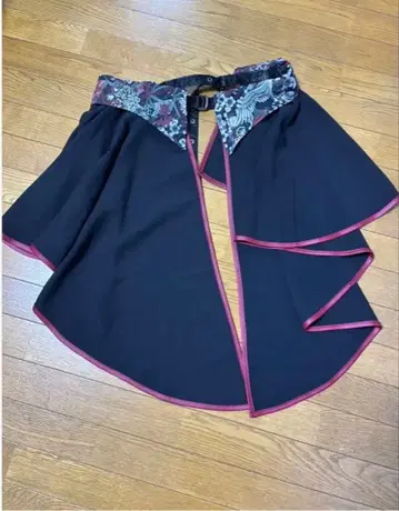 큐티 플래시 일본풍 패턴 랩 스커트