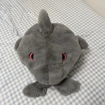물고기 모양 쿠션 봉제 인형 그레이