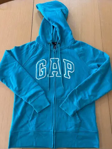 GAP 풀 집업 후드티 터콰이즈 블루 M