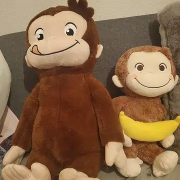 호기심 많은 조지 BIG 봉제 인형 & L 봉제 인형