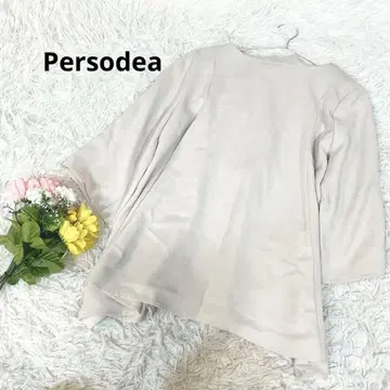 페르소디아 [ L ] 상의 7부 소매 튜닉 루즈핏 백리본