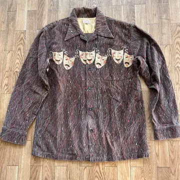 SUGAR CANE 세밀 코듀로이 셔츠 레어 패턴 투 페이스