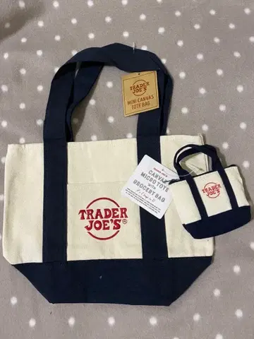 TRADER JOE'S 미니 토트백, 마이크로 토트 네이비 세트