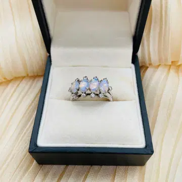 [ E ] 화이트 오팔 엘레강트 반지 실버 925