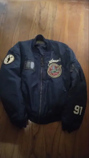 레어 블루 테드맨 MA-1 자켓 사이즈 42 1990년대