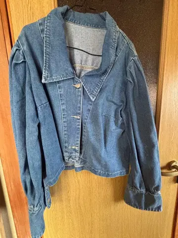 SHEIN 데님 블루 숏 자켓 XXL