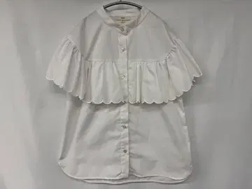 yori 요리 스캘럽 슬리브 블라우스