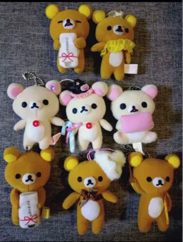 리락쿠마 코리락쿠마 키이로이토리 봉제 인형 마스코트 8세트