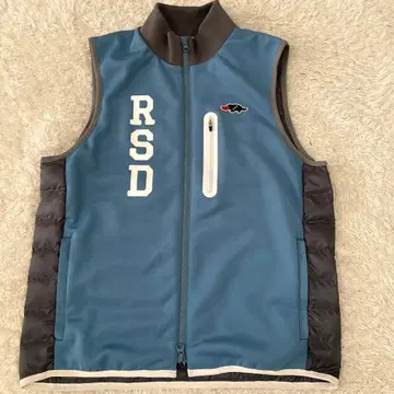 컨디션 최상 러프앤스웰 다운 베스트 충전솜 절개 종이상자 니트 골프