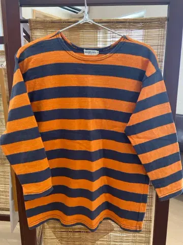 HELLER'S CAFE 긴팔T셔츠 38사이즈 오렌지 네이비