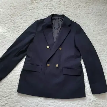 미사용 새상품 유니클로 테일러드 자켓 골드 버튼 네이비 블레이저 M