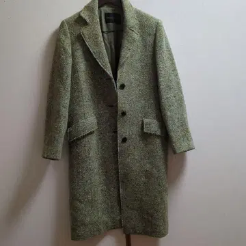 트위드 롱 코트 breckenridge 그린 계열