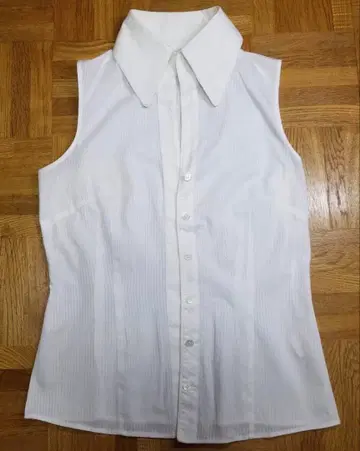 LAST SCENE 슬리브리스 셔츠 화이트 라스트 신