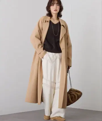 리브도 로와 베이지 롱 코트 38