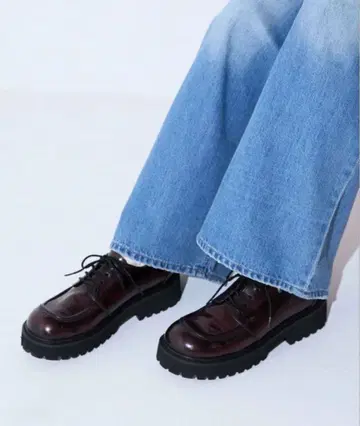 JEANASIS 버건디 로퍼 신발