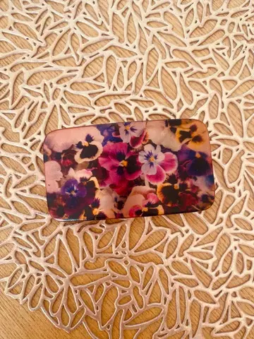 새상품! ACCA 빨간 계열 꽃무늬 머리핀