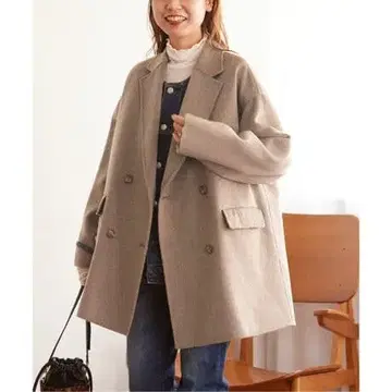 저널 스탠다드 레리움 울 나일론 리버 오버 사이즈 코트