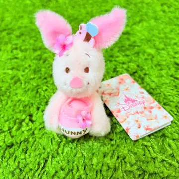 디즈니 스토어 피글렛 봉제 인형 키체인 SAKURA