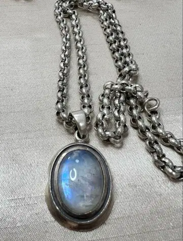 레인보우 문스톤 로로 체인 목걸이