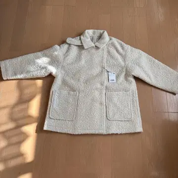 아이보리 보아 플리스 자켓