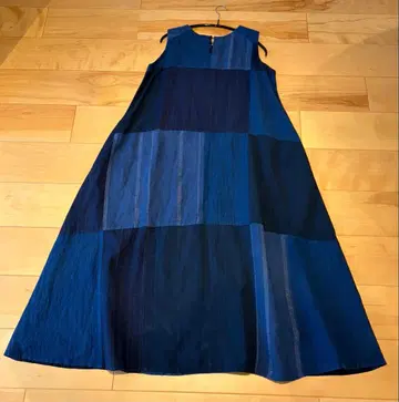 기우에몬 패치워크 슬리브리스 원피스