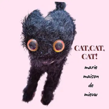 마리 메종 드 뮤 고양이 검은 고양이 봉제 인형 귀여운 인테리어