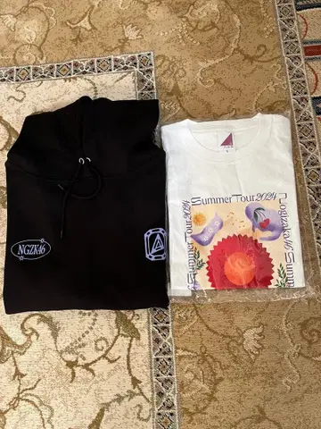 노기자카46 빅 실루엣 후드티 블랙(L) 티셔츠 세트