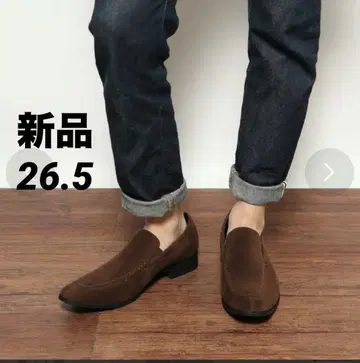 새상품 러스앤프리스 슬립온 비즈니스 슈즈 브라운 스웨이드 26.5cm