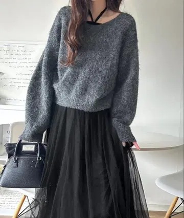 classicalelf 칭찬받는 원피스 멀티웨이 니트 x 튤 원피스