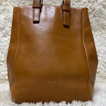 히로후 브라운 올 가죽 토트백 자립 대용량 심플 엠보