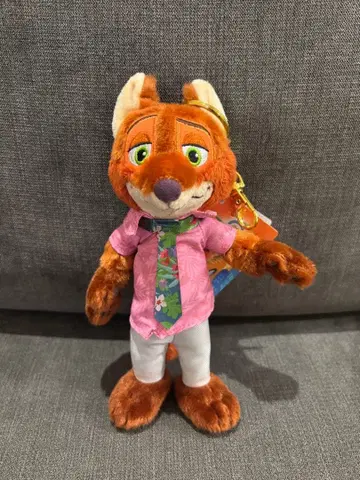 디즈니 스토어 주토피아2 닉 봉제 인형 키체인 키링