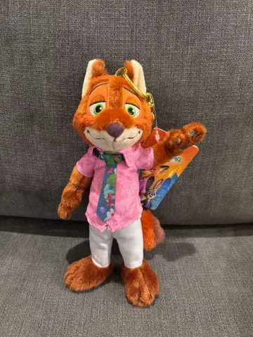 디즈니 스토어 주토피아2 닉 봉제 인형 키체인 키링