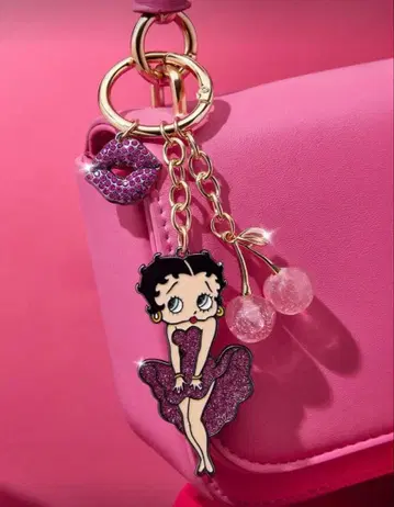 BettyBoop 베티짱 키링 체리 핑크 참