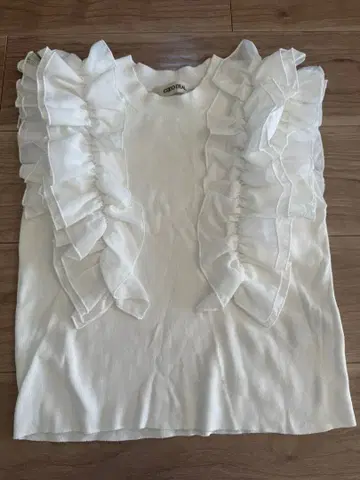 Coco deal 프릴 슬리브리스 상의