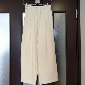 아이보리 와이드 팬츠